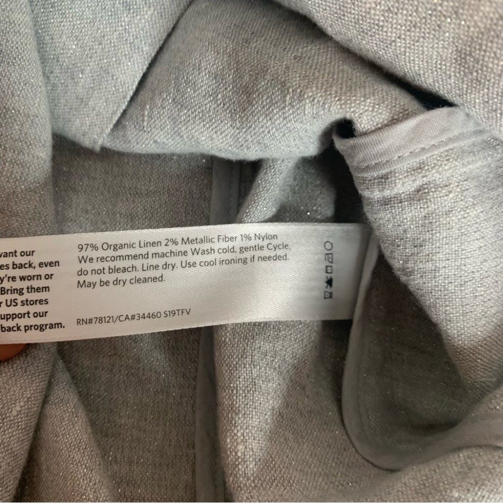 NWT Eileen fisher gray linen Blazer Size XS Petite - Picture 9 of 13